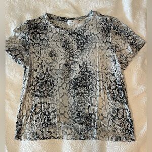Snake Print Slinky Tee Size Small